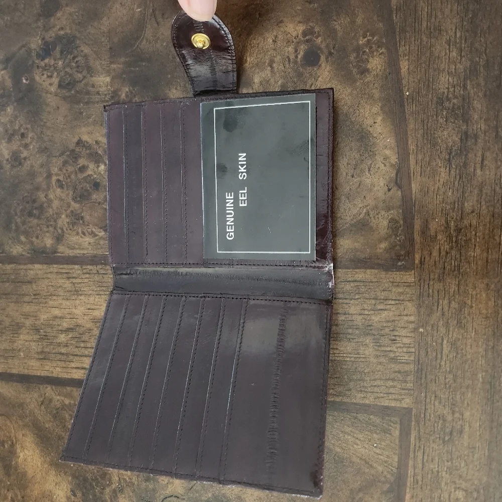Genuine eel leather wallet NEW
